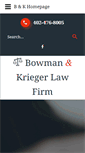 Mobile Screenshot of bowmanandkrieger.com